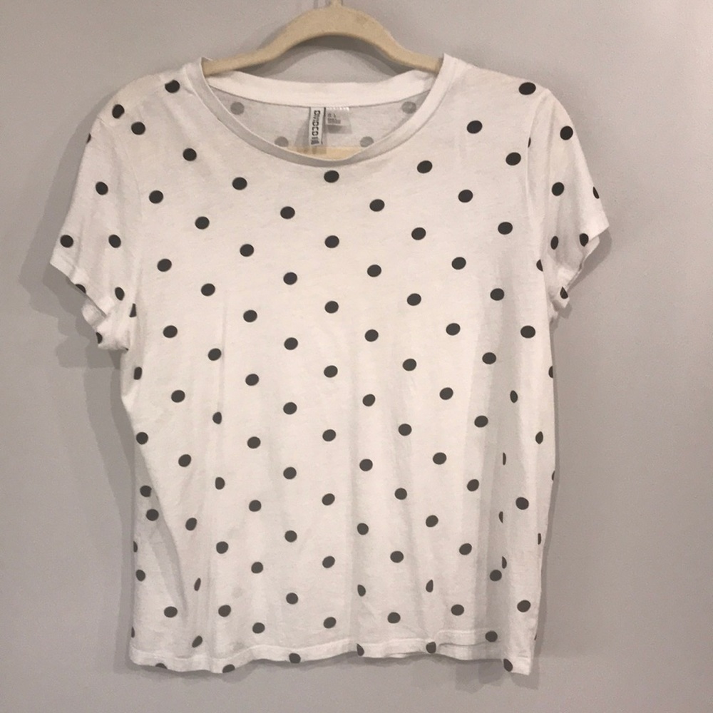 Black & White Polka dot shirt . Divided. Large.
